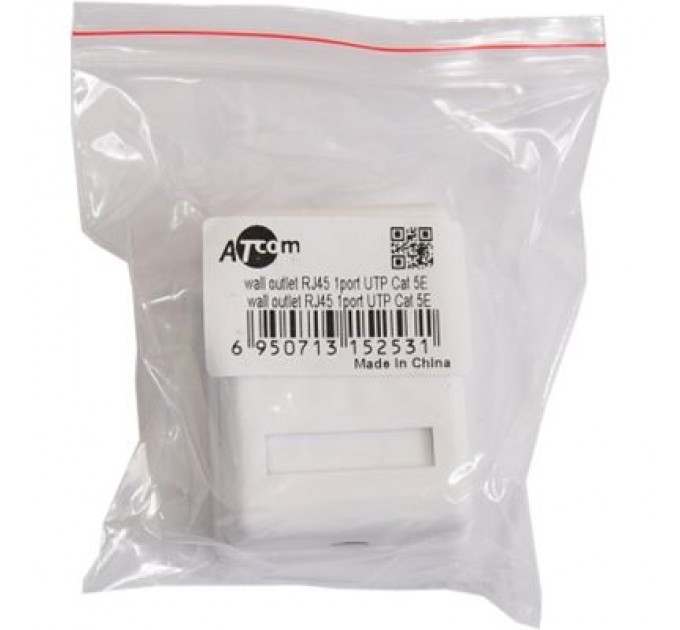 Atcom Комп'ютерна розетка Atcom RJ45 x1 UTP 5e (15253)