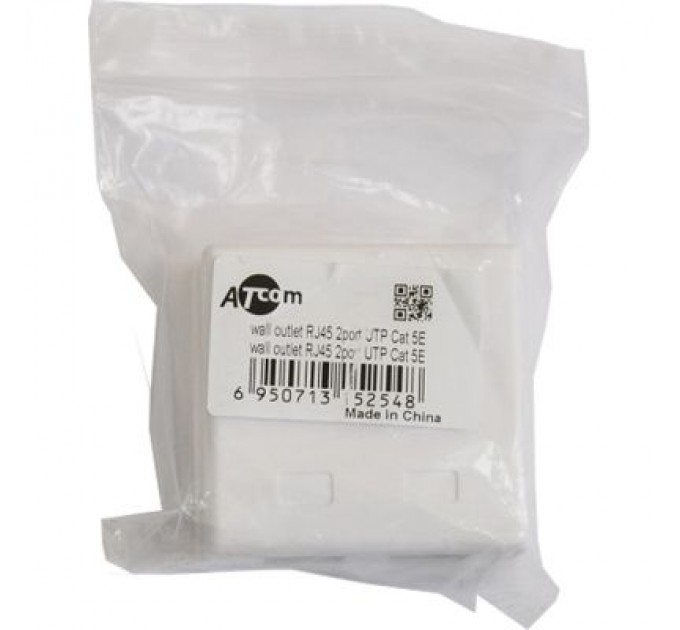 Atcom Комп'ютерна розетка Atcom RJ45 x2 UTP 5e (15254)
