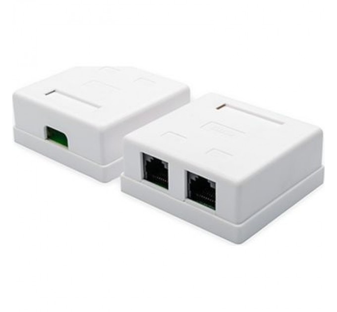 Atcom Комп'ютерна розетка Atcom RJ45 x2 UTP 5e (15254)