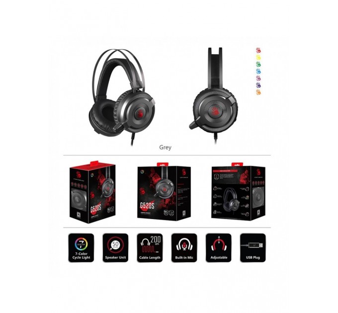 A4Tech Гарнитура A4Tech Bloody G520S Grey