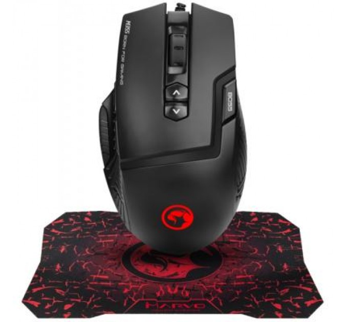 Marvo Мишка Marvo M355+G1 USB Black (M355+G1)