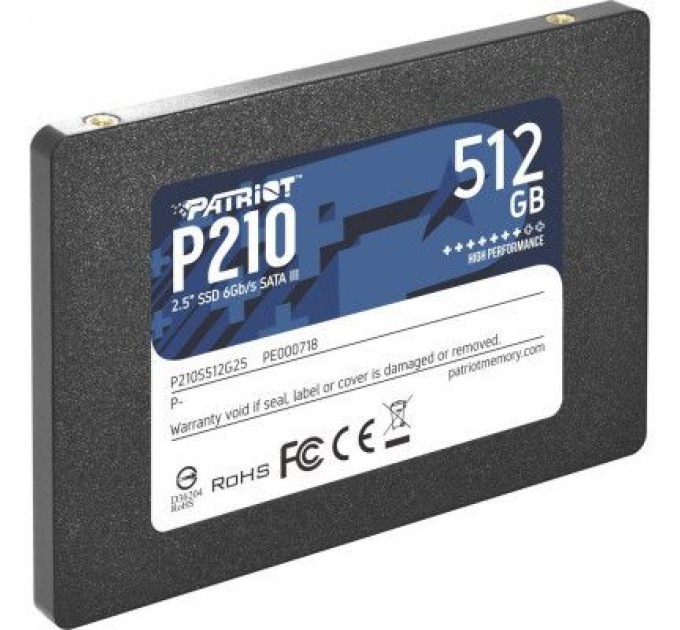 Patriot Накопичувач SSD 2.5" 512GB Patriot (P210S512G25)