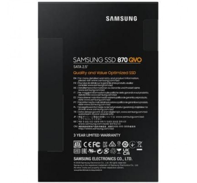 Samsung Накопичувач SSD 2.5" 4TB Samsung (MZ-77Q4T0BW)