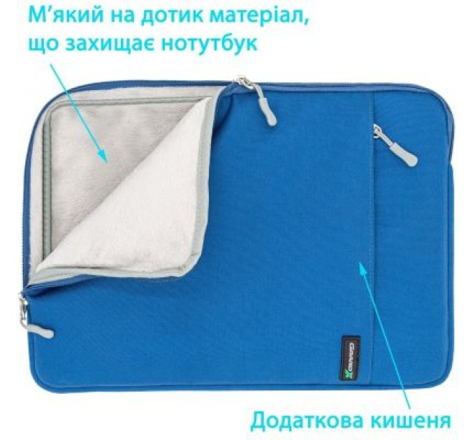 Grand-X Чохол до ноутбука Grand-X 15.6'' Blue (SL-15B)
