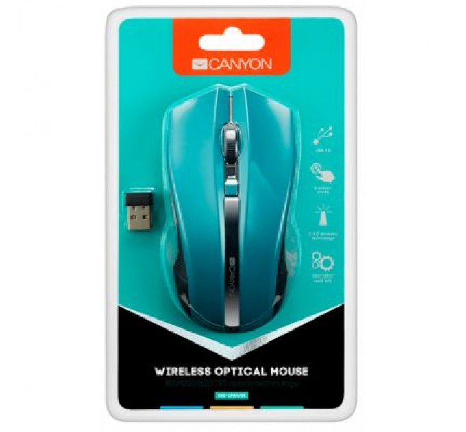 Canyon Мишка Canyon MW-5 Wireless Green-Black (CNE-CMSW05G)