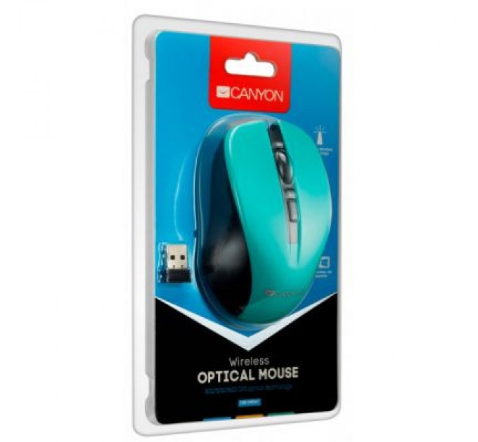 Canyon Мишка Canyon CNE-CMSW1GR Wireless Black-Green (CNE-CMSW1GR)
