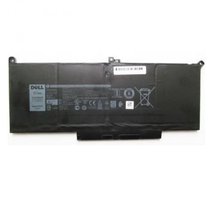 Dell Акумулятор до ноутбука Dell Latitude 7280 F3YGT, 7500mAh (60Wh), 4cell, 7.6V, Li-ion (A47413)