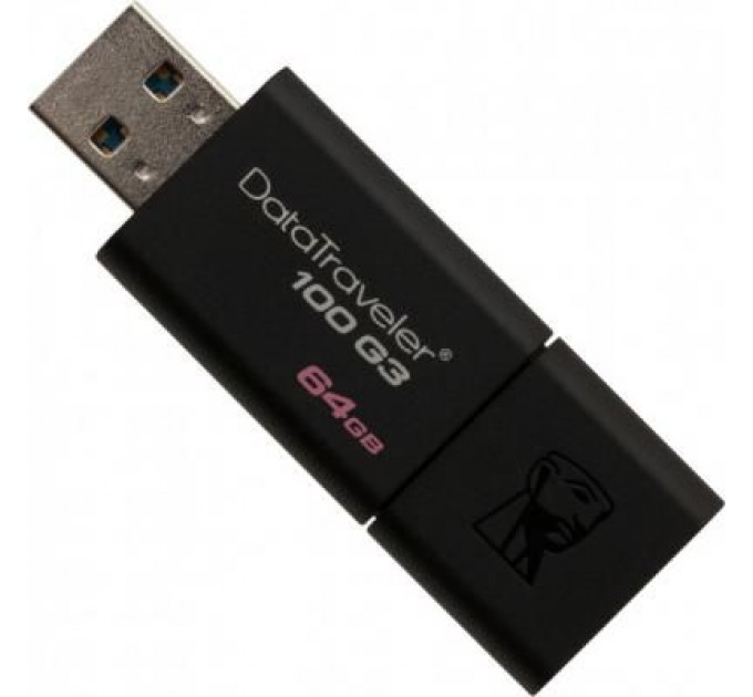Kingston USB флеш накопичувач Kingston 2x64GB DataTraveler 100 G3 USB 3.0 (DT100G3/64GB-2P)