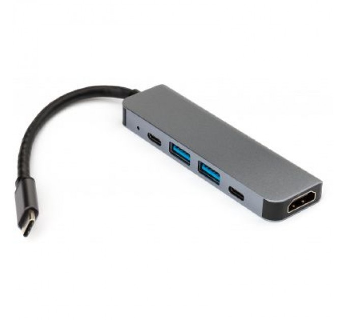 Vinga Концентратор Vinga Type-C to 4K HDMI+2*USB3.0+PD+USB-C 3.1 Gen1 aluminum (VCPHTC5AL)