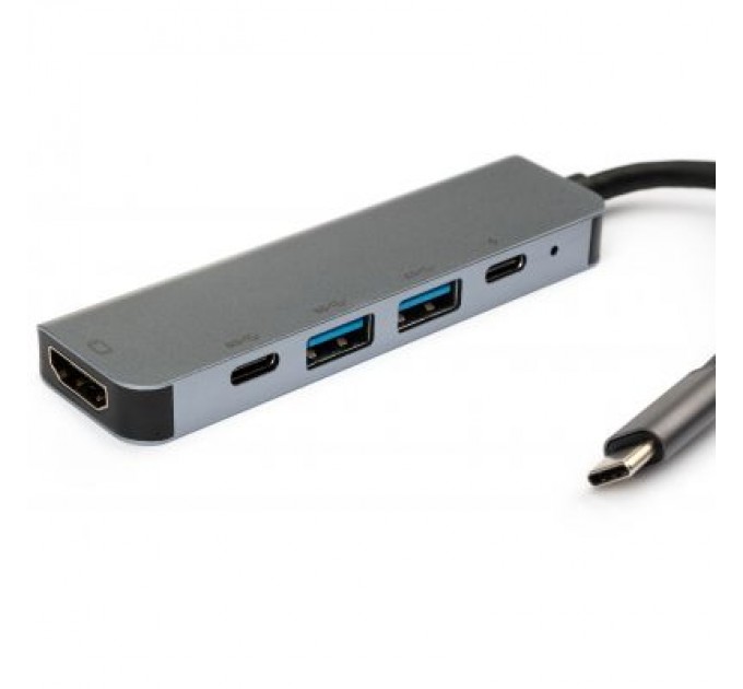 Vinga Концентратор Vinga Type-C to 4K HDMI+2*USB3.0+PD+USB-C 3.1 Gen1 aluminum (VCPHTC5AL)