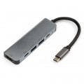 Vinga Концентратор Vinga Type-C to 4K HDMI+2*USB3.0+PD+USB-C 3.1 Gen1 aluminum (VCPHTC5AL)