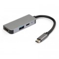 Vinga Концентратор Vinga Type-C to 4K HDMI+USB3.0+PD aluminium (VCPHTC3AL)
