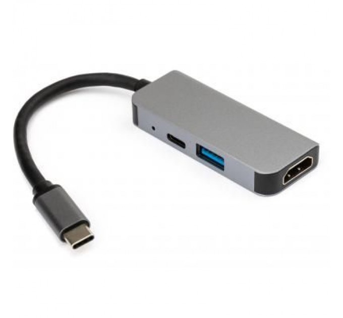 Vinga Концентратор Vinga Type-C to 4K HDMI+USB3.0+PD aluminium (VCPHTC3AL)