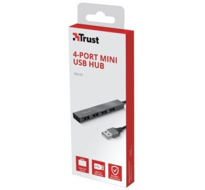 Trust Концентратор Trust Halyx Aluminium 4-Port Mini USB Hub (23786_TRUST)
