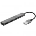 Trust Концентратор Trust Halyx Aluminium 4-Port Mini USB Hub (23786_TRUST)