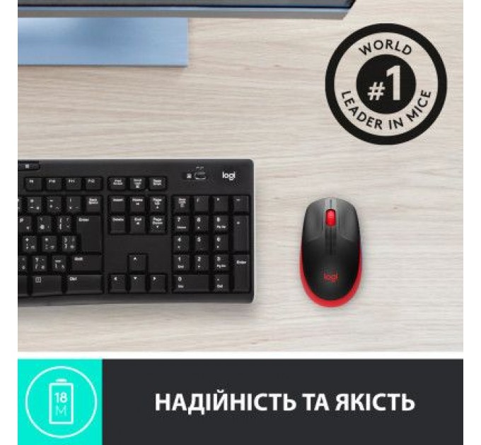 Logitech Мишка Logitech M190 Red (910-005908)