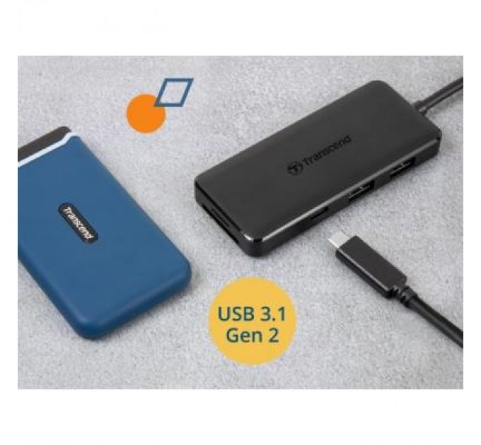 Transcend Концентратор Transcend Type-C HUB 6 ports microSD/SD Black (TS-HUB5C)