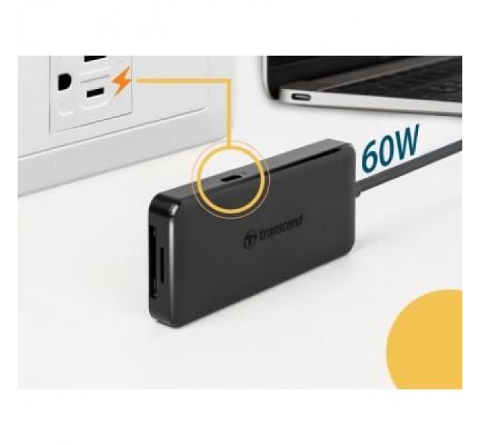 Transcend Концентратор Transcend Type-C HUB 6 ports microSD/SD Black (TS-HUB5C)