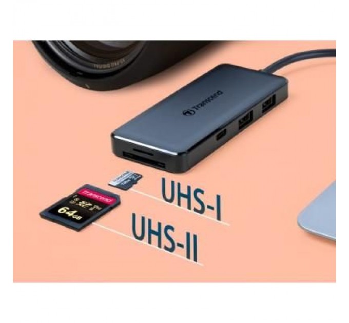Transcend Концентратор Transcend Type-C HUB 6 ports microSD/SD Black (TS-HUB5C)