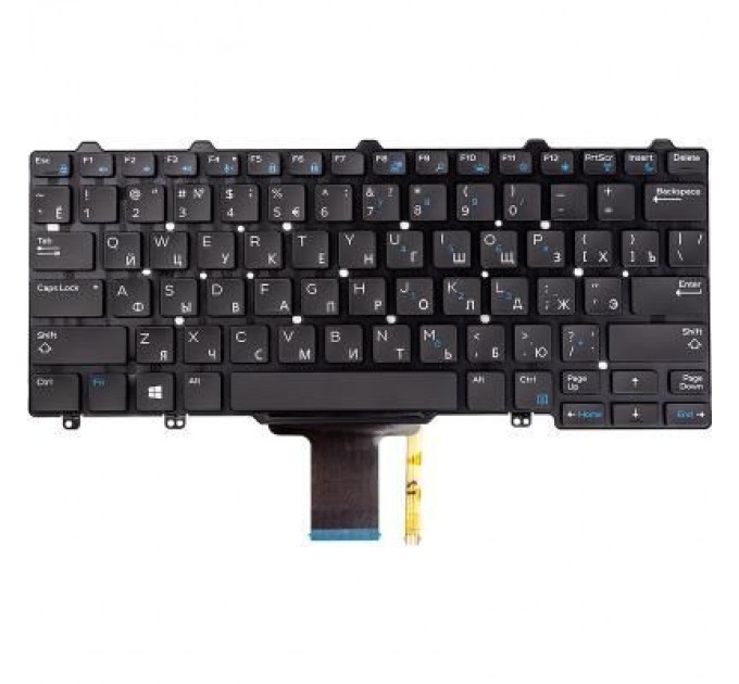 Dell Клавіатура ноутбука Dell Latitude E5270/E7270 черн подсв (KB310775)