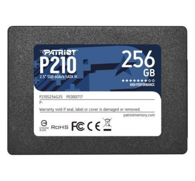 Patriot Накопичувач SSD 2.5" 256GB Patriot (P210S256G25)
