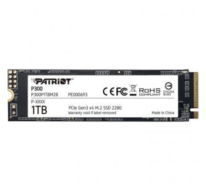 Patriot Накопичувач SSD M.2 2280 1TB Patriot (P300P1TBM28)