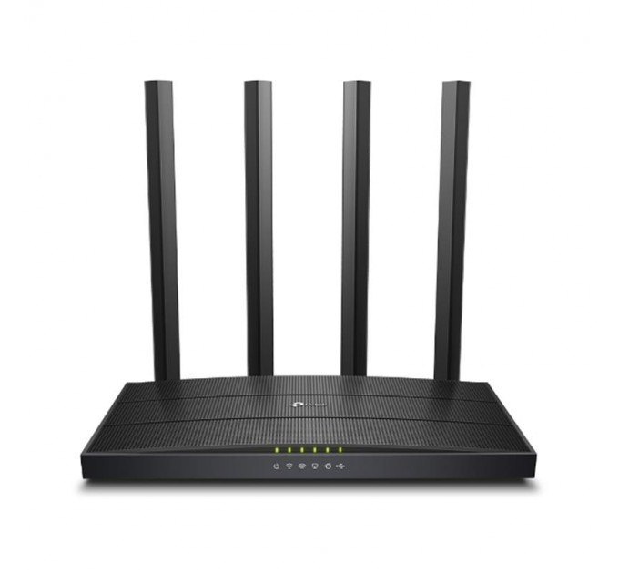 TP-Link Беспроводной маршрутизатор TP-Link ARCHER C6U  (AC1200, 1хGE WAN, 4хGE LAN, 1хUSB 2.0, MU-MIMO, Beamforming, Airtime Fairness, 4 внешние антенны)
