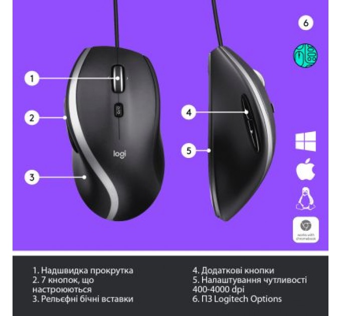 Logitech Мишка Logitech M500s Advanced (910-005784)