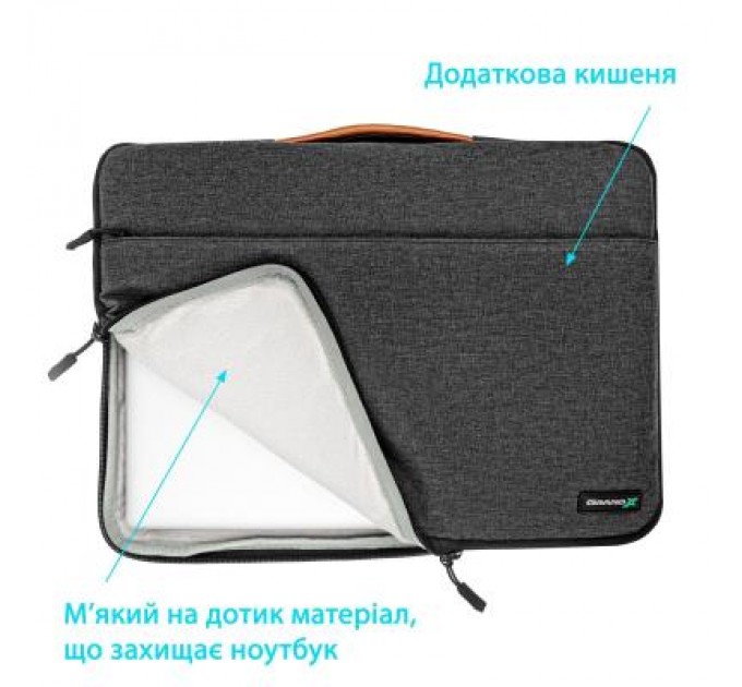 Grand-X Чохол до ноутбука Grand-X 13'' SLX Dark Grey (SLX-13D)
