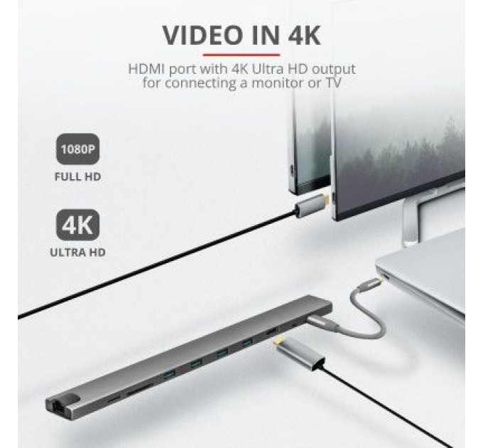 Trust Концентратор Trust Dalyx Aluminium 10-in-1 USB-C Multi-port Dock (23417_TRUST)