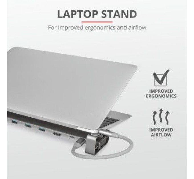 Trust Концентратор Trust Dalyx Aluminium 10-in-1 USB-C Multi-port Dock (23417_TRUST)