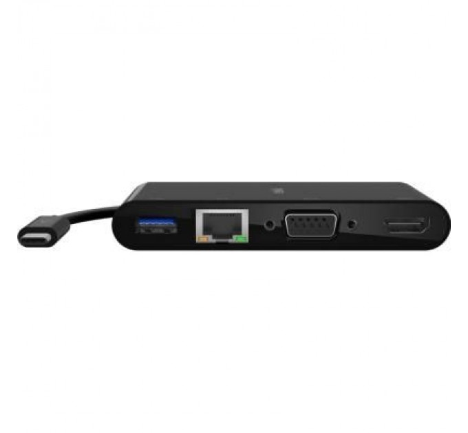 Belkin Концентратор Belkin USB-C - Ethernet, HDMI, VGA, USB-A, 100W PD, black (AVC004BTBK)