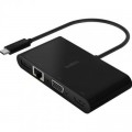 Belkin Концентратор Belkin USB-C - Ethernet, HDMI, VGA, USB-A, 100W PD, black (AVC004BTBK)