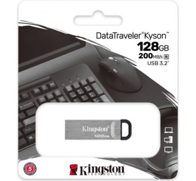 Kingston USB флеш накопичувач Kingston 128GB Kyson USB 3.2 (DTKN/128GB)