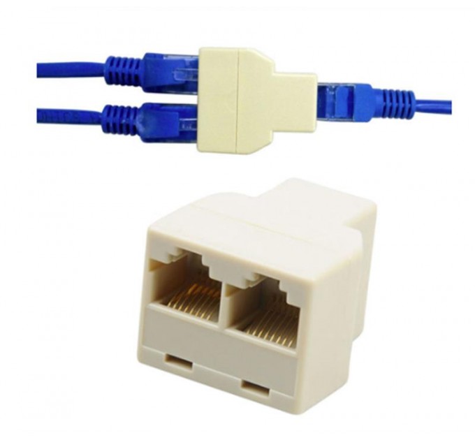 Atcom Разветвитель порта RJ45 Atcom 8P8C- RJ-45 1 port to 2 port (12450)
