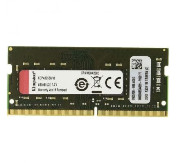 Kingston Модуль пам'яті для ноутбука SoDIMM DDR4 16GB 3200 MHz Kingston (KCP432SS8/16)