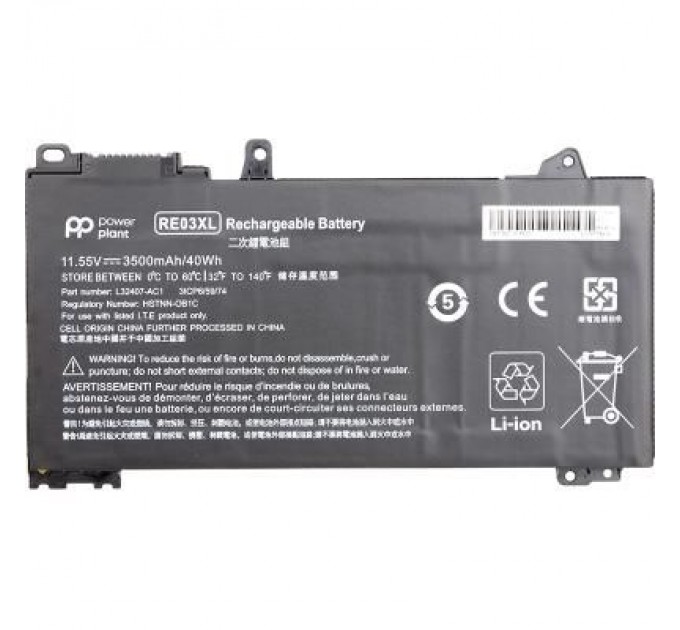 PowerPlant Акумулятор до ноутбука HP ProBook 440 G6 (RE03XL, HSTNN-0B1C) 11.55V 3500mAh PowerPlant (NB461509)