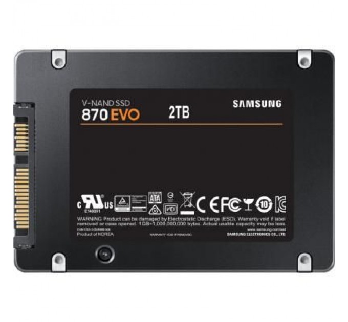 Samsung Накопичувач SSD 2.5" 2TB 870 EVO Samsung (MZ-77E2T0BW)