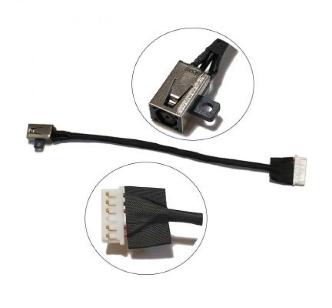 Dell Роз'єм живлення ноутбука з кабелем Dell PJ979 (4.5mm x 3.0mm + center pin), 6(5)-p (A49097)