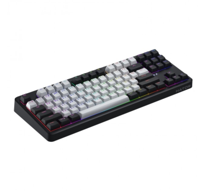 Hator Клавіатура Hator Rockfall 3 Mecha TKL QMK/VIA Orange Wireless Black (HTK850UA)