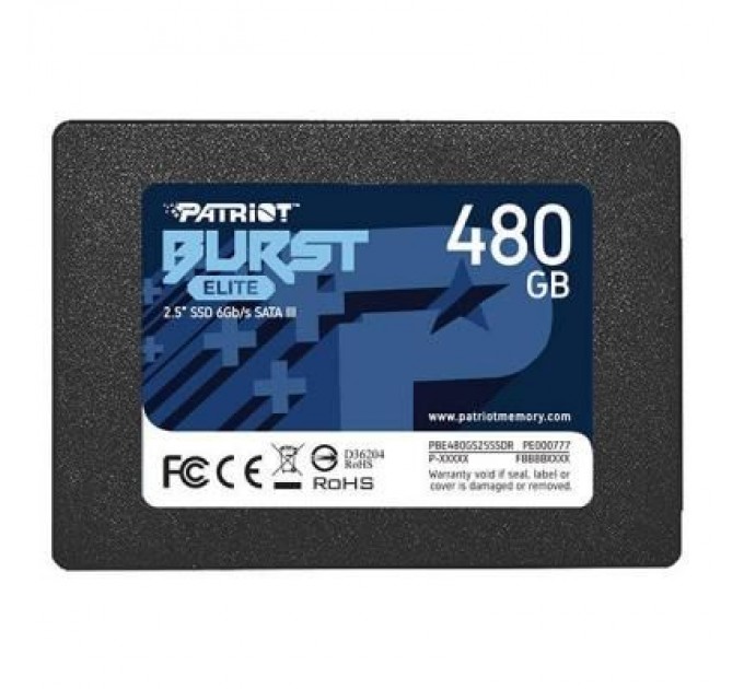 Patriot Накопичувач SSD 2.5" 480GB Burst Elite Patriot (PBE480GS25SSDR)