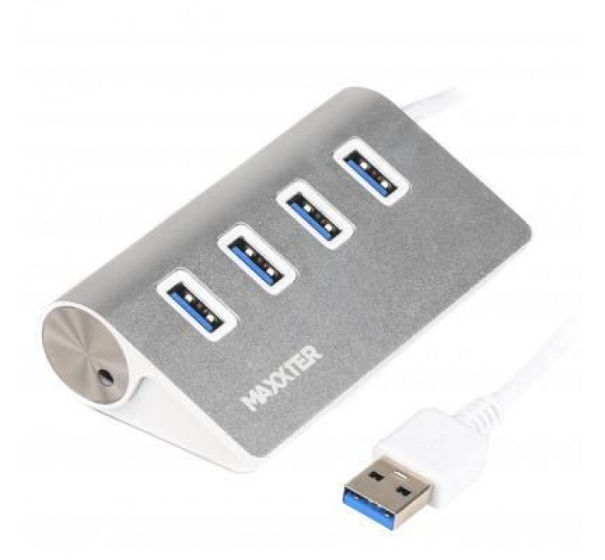 Maxxter Концентратор Maxxter USB 3.0 Type-A 4 ports silver (HU3A-4P-01)