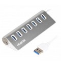Maxxter Концентратор Maxxter USB 3.0 Type-A 7 ports silver (HU3A-7P-01)