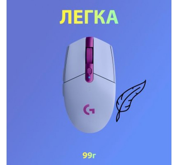 Logitech Мишка Logitech G305 Lightspeed Lilac (910-006022)