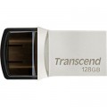 Transcend USB флеш накопичувач Transcend 128GB JetFlash 890 Silver USB 3.1/Type-C (TS128GJF890S)