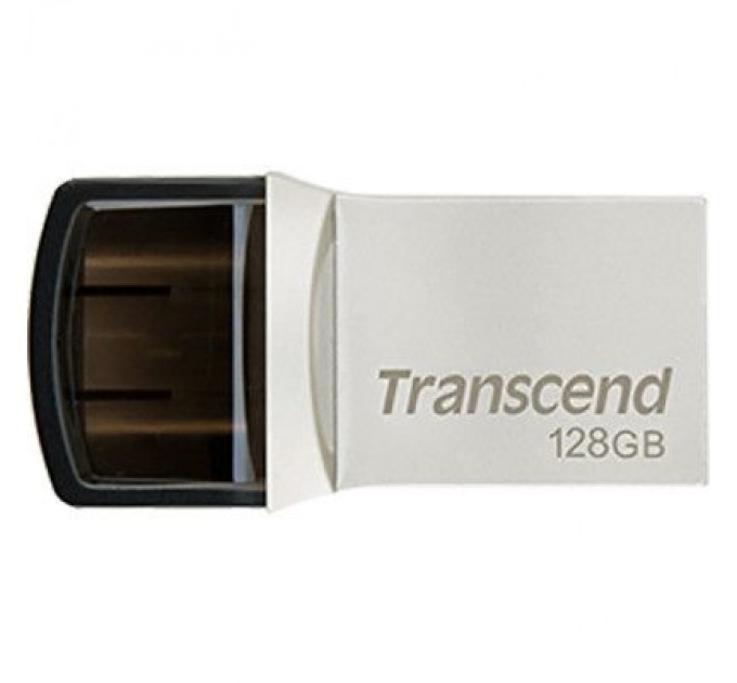 Transcend USB флеш накопичувач Transcend 128GB JetFlash 890 Silver USB 3.1/Type-C (TS128GJF890S)