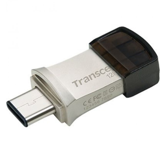 Transcend USB флеш накопичувач Transcend 128GB JetFlash 890 Silver USB 3.1/Type-C (TS128GJF890S)