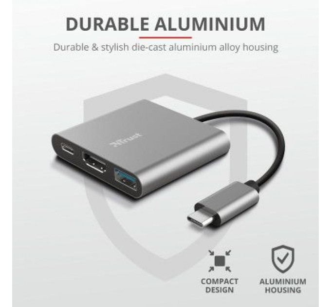 Trust Концентратор Trust Dalyx 3-in-1 Multiport USB-C (23772)