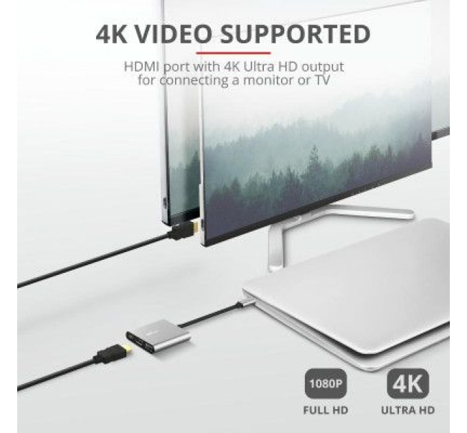 Trust Концентратор Trust Dalyx 3-in-1 Multiport USB-C (23772)