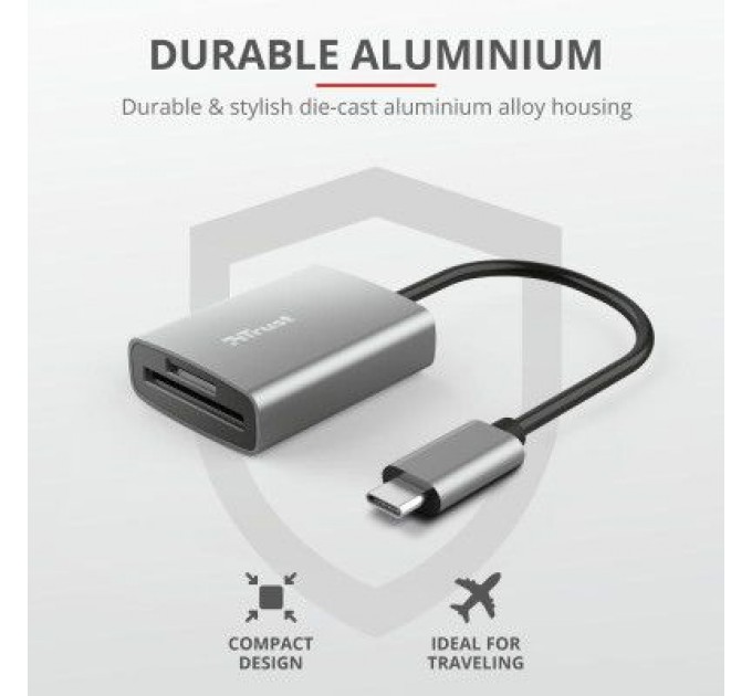 Trust Зчитувач флеш-карт Trust Dalyx Fast USB-С Card reader (24136)